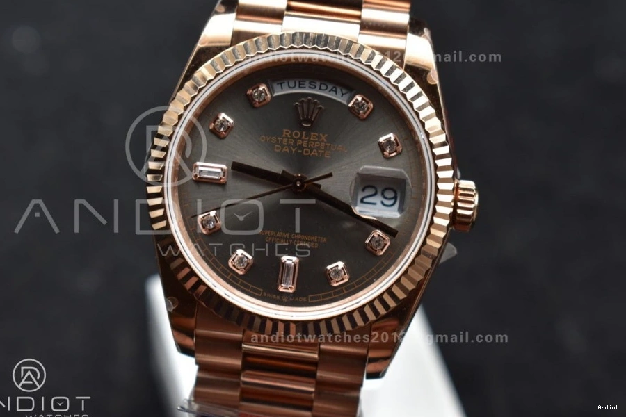 on RG vr3255 Best Steel 904L V5 Weight) Bracelet with Grey Diamond President Square Edition QF (Gain 36 Dial DayDate 1206